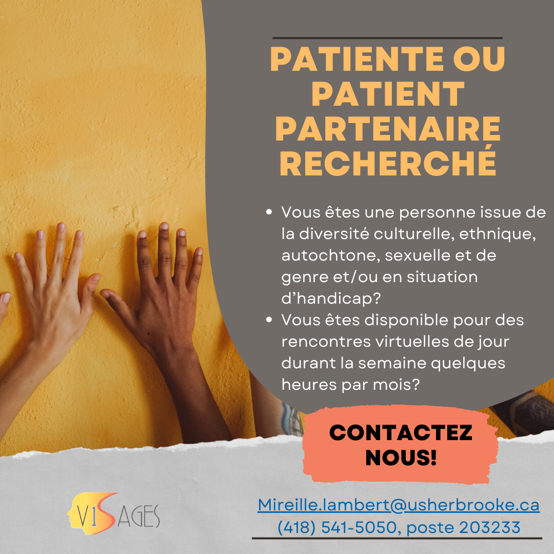 Patiente ou patient partenaire recherché