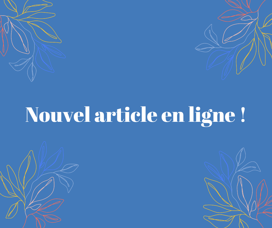 Nouvel article en ligne !