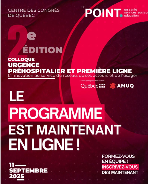 Colloque Urgence, préhospitalier et première ligne