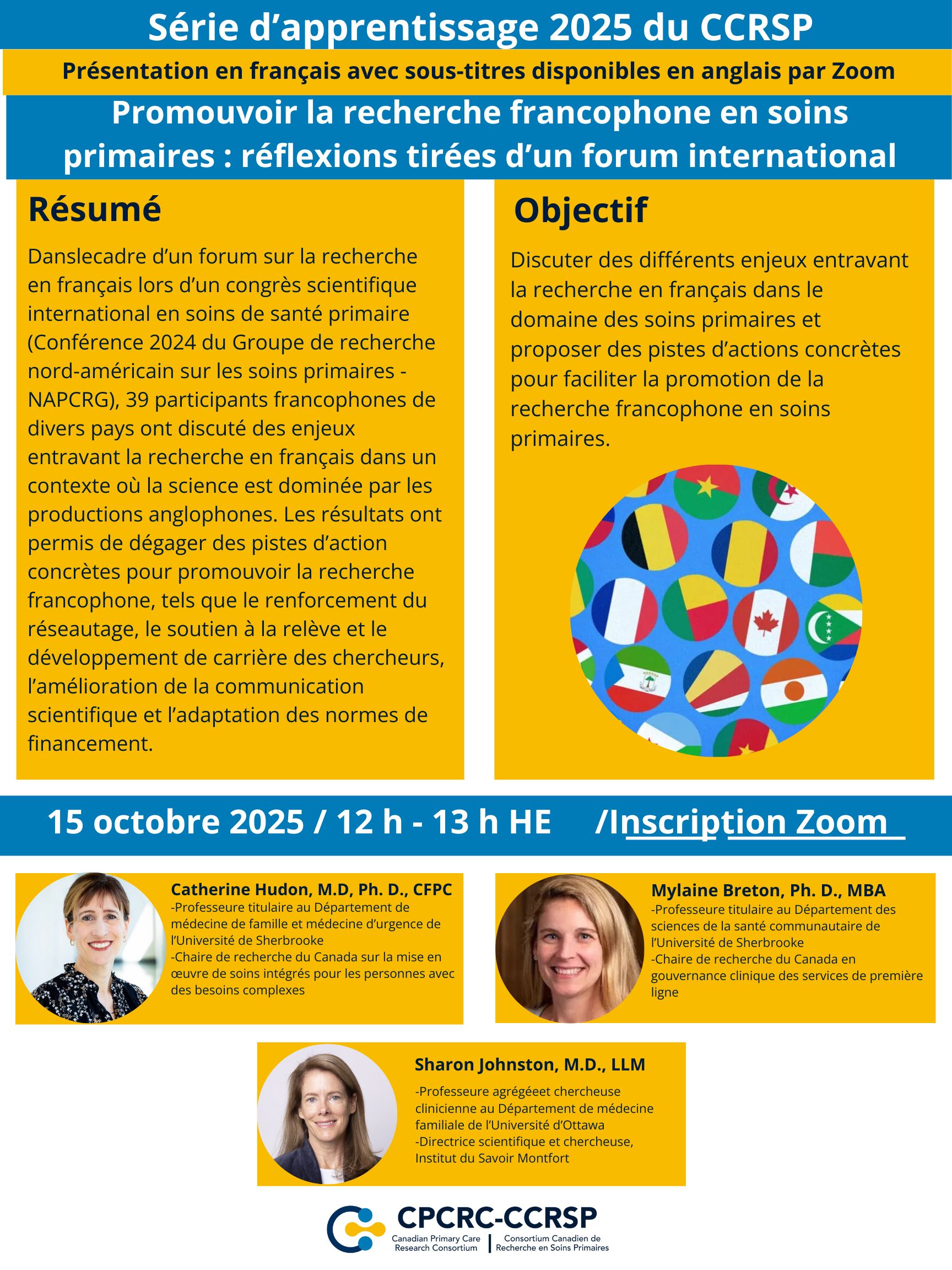 Mettre en valeur la recherche francophone en soins primaires